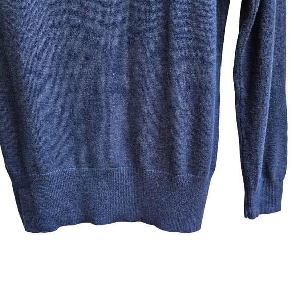 Magaschoni Cashmere Blend Women's Loose Fit Navy Blue Sweater, Size Small - Picture 6 of 10